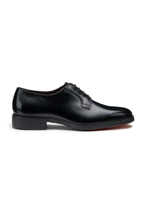 Men's black leather Easy lace-up