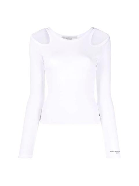 cut-out long-sleeve top