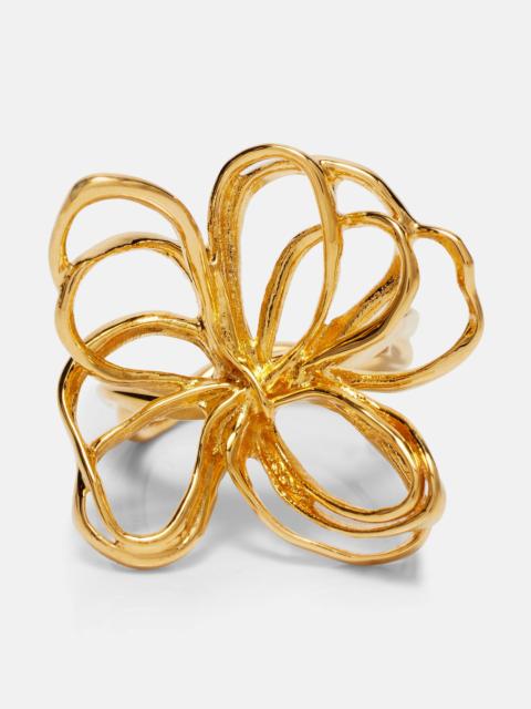 Threaded Flower ring