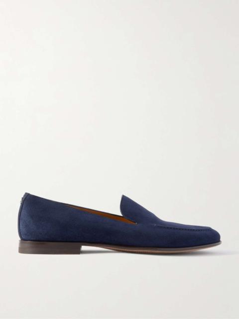 Logo-Embellished Suede Loafers