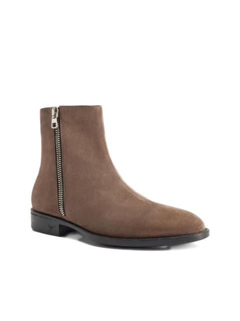 Cassian zip-detail suede boots
