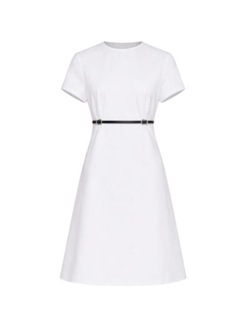 crew-neck midi dress