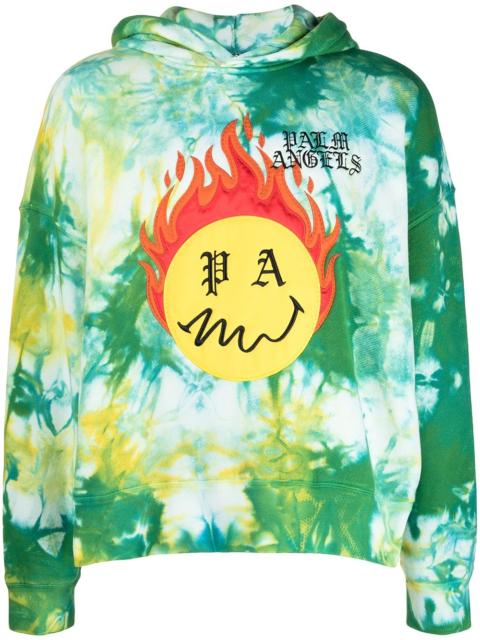 Burning Head tie-dye hoodie
