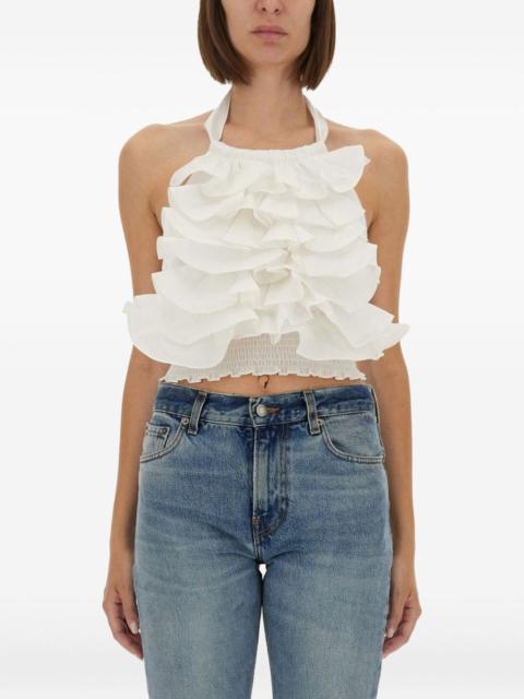 Cyprus ruffled halter top