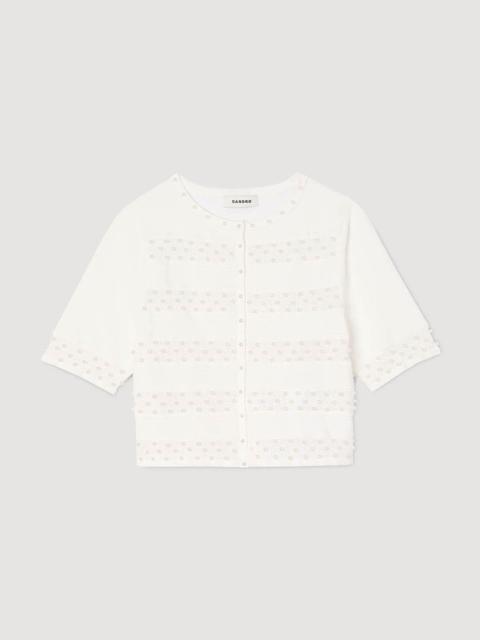 CROPPED BEADED CARDIGAN