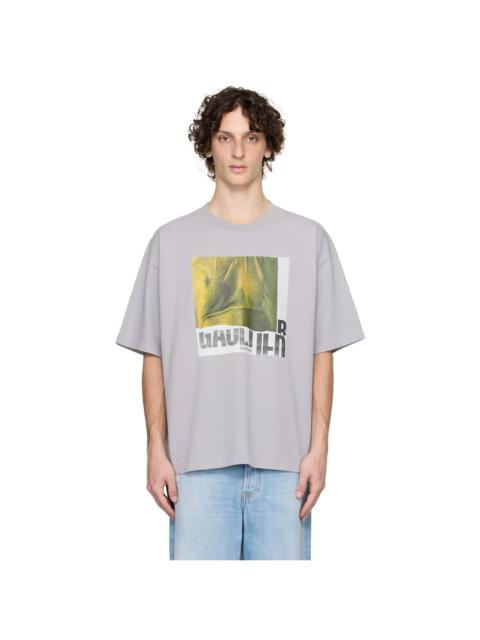 SSENSE Exclusive Gray Cotton Oversized Printed Water T-shirt