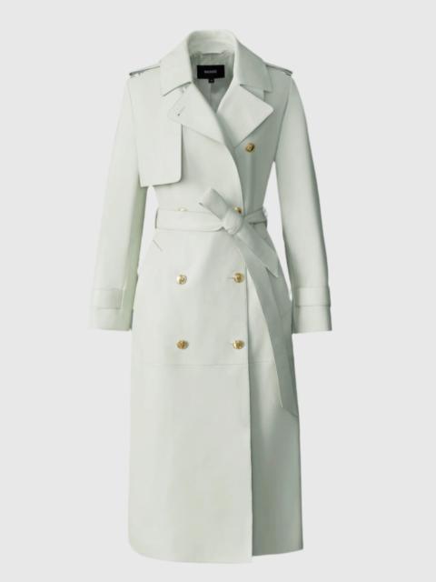 GAEL-V Maxi Leather Trench Coat