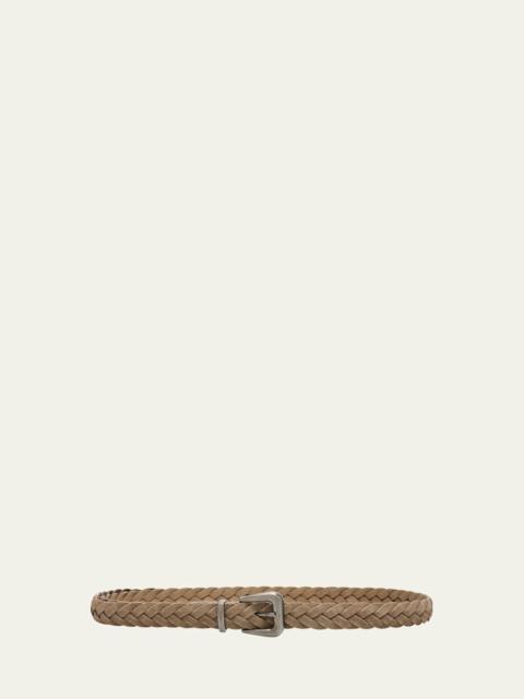 Braided Leather Belt with Monili