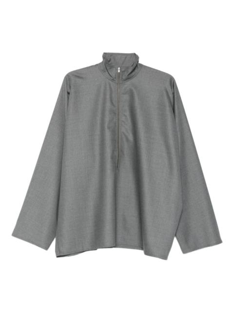 half-zip blouse