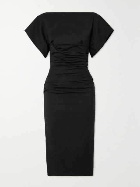 Yuzu Cutout Gathered Stretch-jersey Dress
