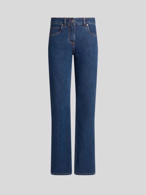 JEANS WITH EMBROIDERED REAR