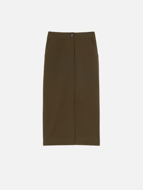 LONG UTILITY SKIRT IN FLUID FABRIC
