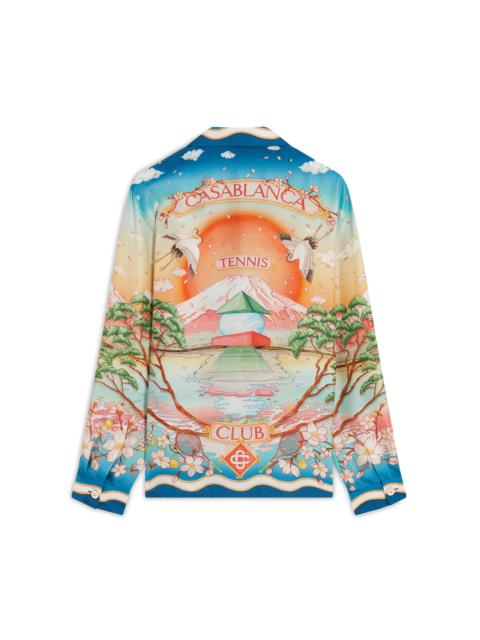 Tennis Club Long Sleeve Silk Shirt