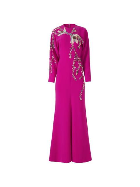 Marla crystal-appliqué maxi dress