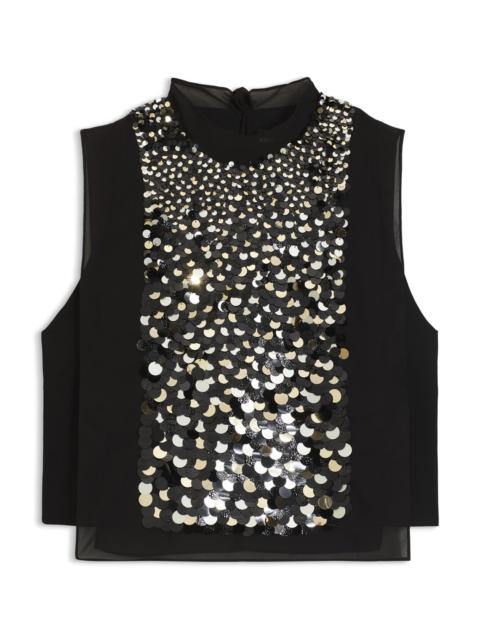 REGULAR-FIT BLOUSE WITH SEQUIN EMBELLISHMENTS