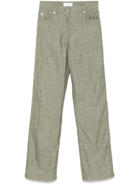 straight hem trousers