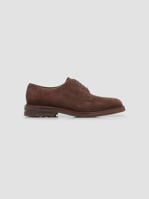 Men's Suede Derby Shoes - Moka
