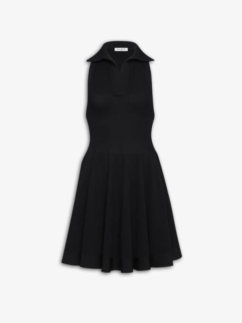 POLO SKATER DRESS IN PIQUE KNIT