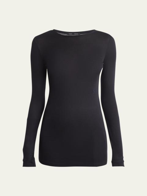 Kaiya Top in Sheer Slub Jersey