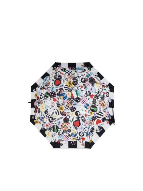 patterned-border printed umbrella