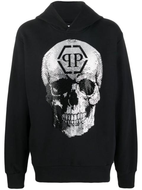 skull logo-print hoodie
