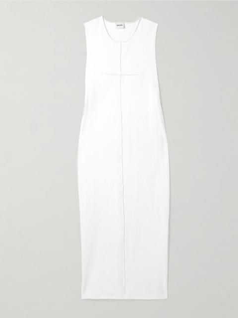 Hal paneled cotton-jersey midi dress White