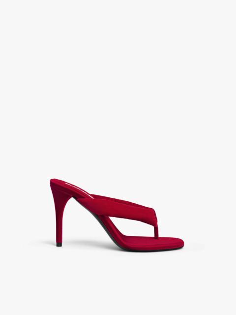 HEEL THONG MULES IN VELVET