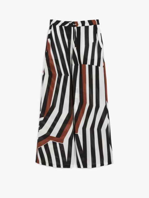 TROPEA Printed silk palazzo trousers