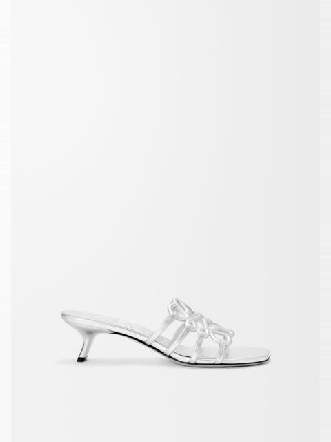 Petal Anagram slide in laminated lambskin