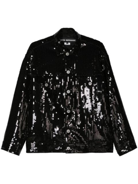 sequined shirt jacket