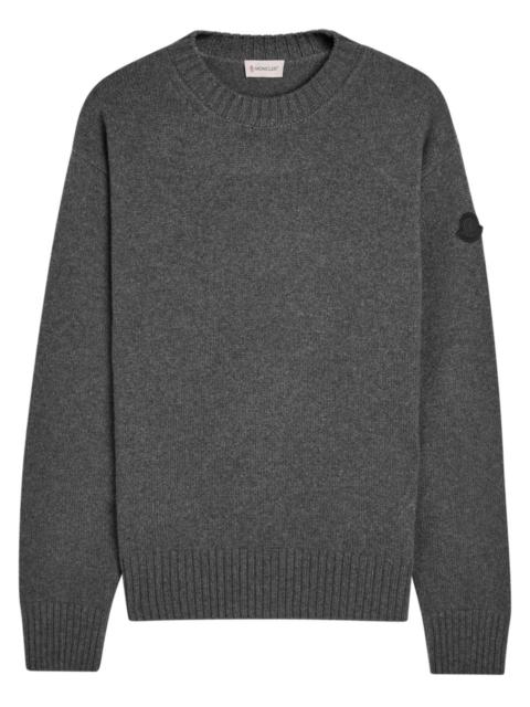 Moncler Logo-appliqué Wool and Cashmere-blend Jumper