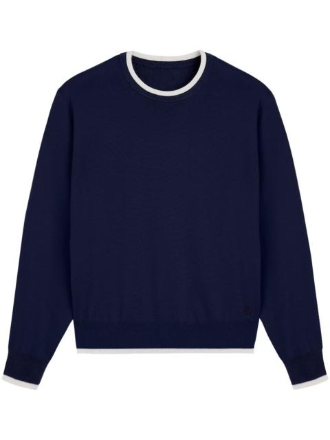 crew-neck cashmere-merino jumper