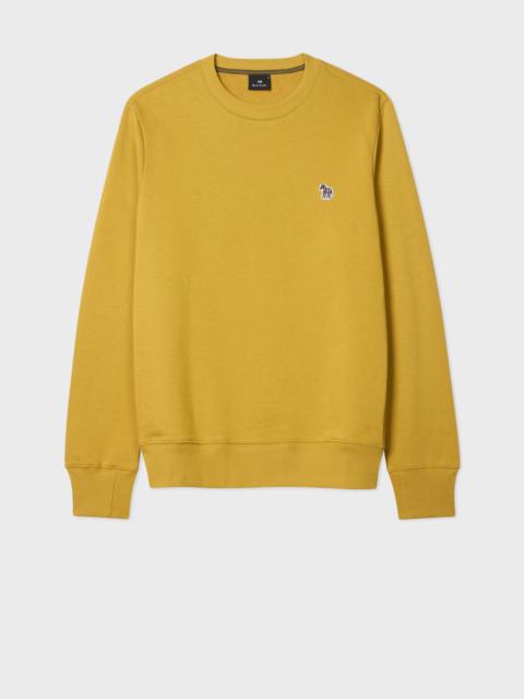 Yellow Organic Cotton Zebra Logo Sweatshirt