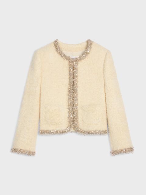 embroidered chelsea jacket IN silk natté