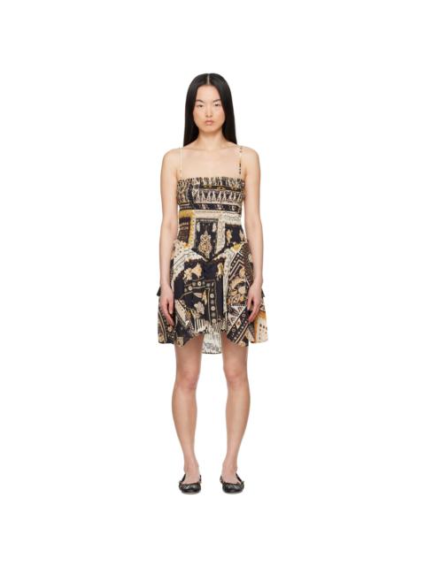 Black & Yellow Anka Minidress