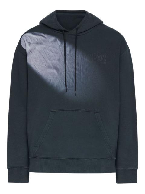 faded logo-embroidered hoodie