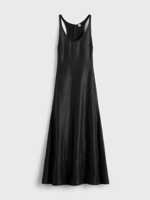Sculpted cotton dress black