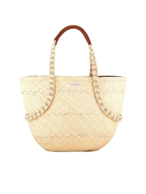 Isla woven straw tote bag