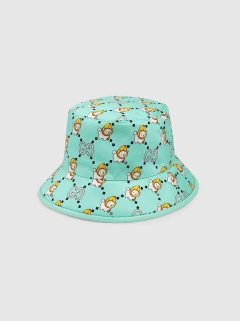 GG animal print cotton bucket hat
