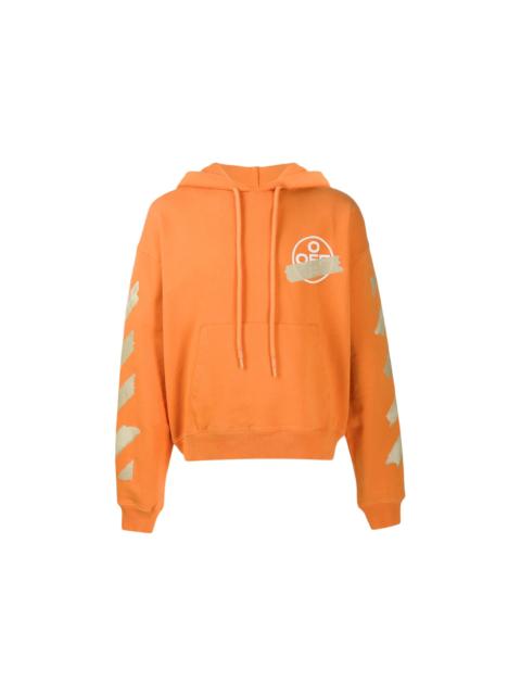 OFF-WHITE Tape Diag Arrows Hoodie Orange/Beige