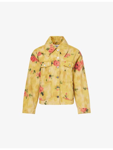 Printed Oversized Denim Jacket