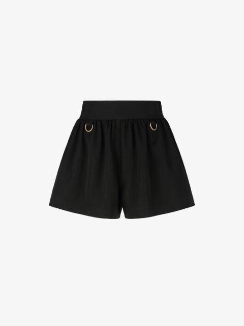 SHORT IN GRAIN DE POUDRE WITH METALLIC DETAILS