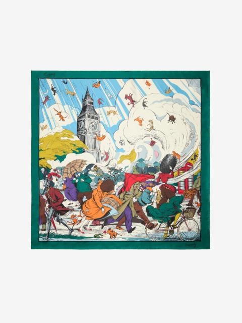 Raining Cats and Dogs​ Silk Scarf