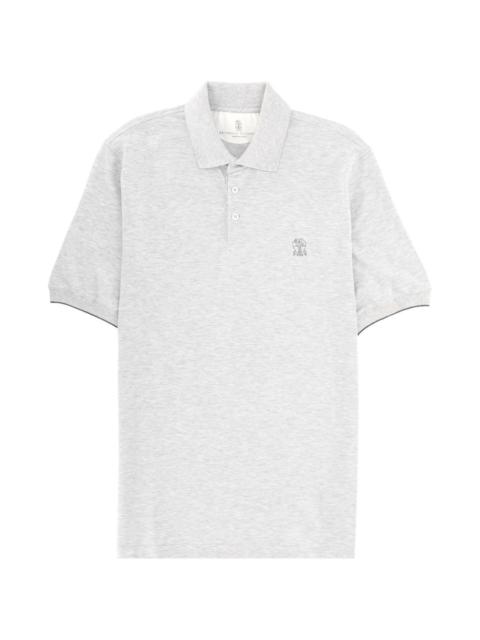 logo-embroidered polo shirt