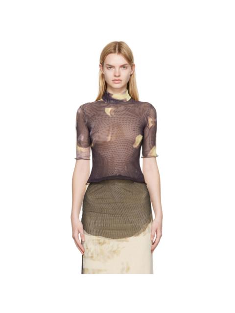 Yellow Nylon Turtleneck