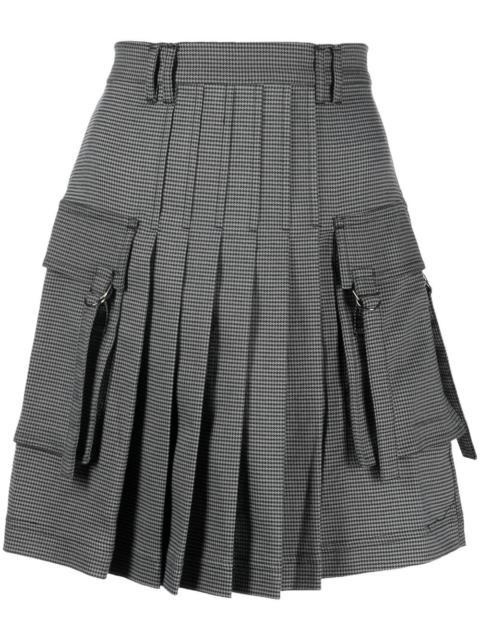 pleated mini skirt