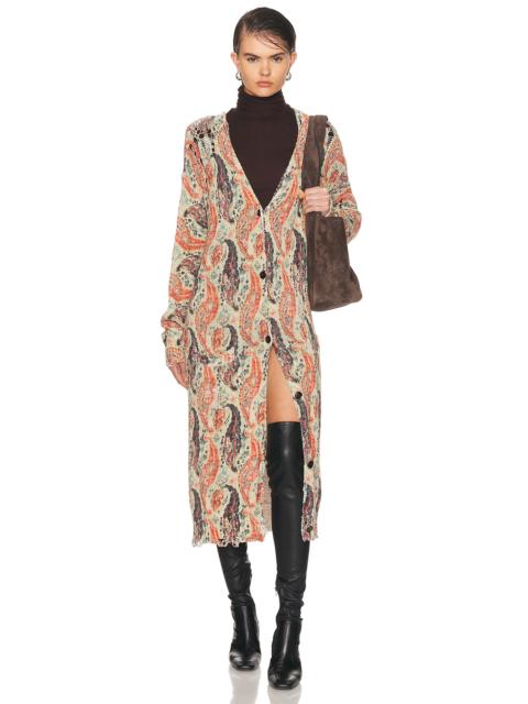 Printed Long Cardigan