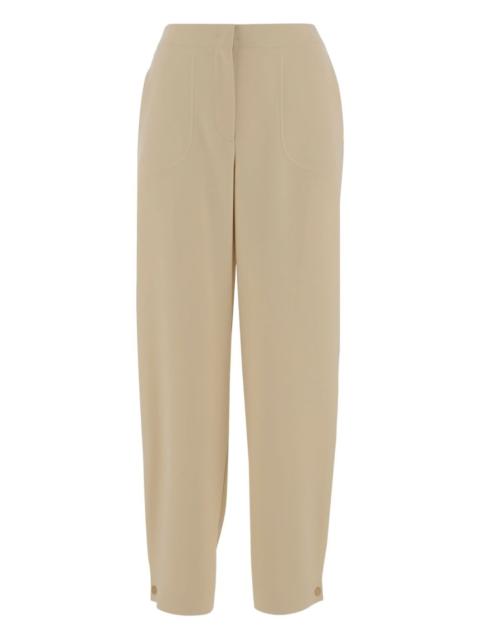 buttoned-hem trousers