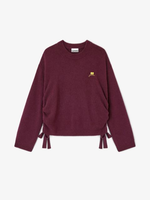 BURGUNDY WOOL MIX JUMPER