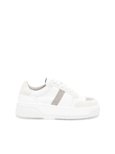 glitter-detail low-top sneakers